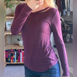 Purple long sleeve soft shirt